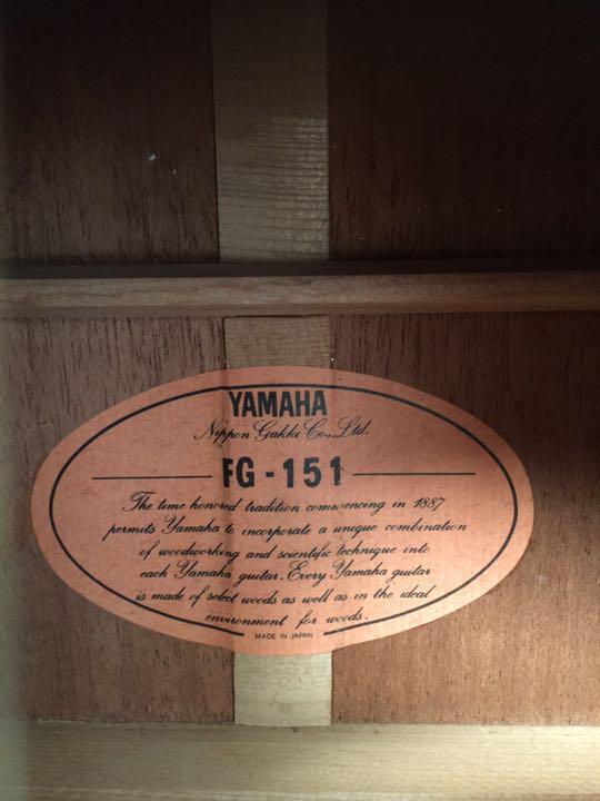 Acoustic Guitar YAMAHA FG-151 Natural Japan Made Vintage Acoustic Guitar YAMAHA FG-151 Natural Japan Made Vintage