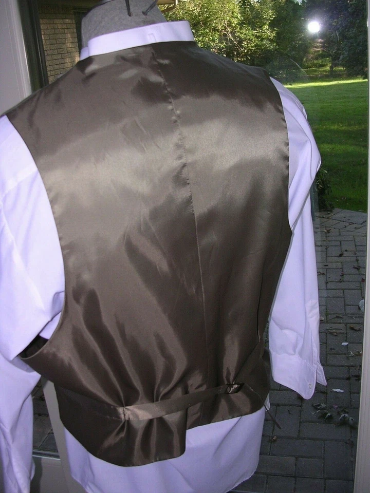 #706 CHALECO SOLAPA A RAYAS HOMBRE GRANDE VICTORIANO COLONIAL DICKENS STEAMPUNK 50R Foto 4 de 4