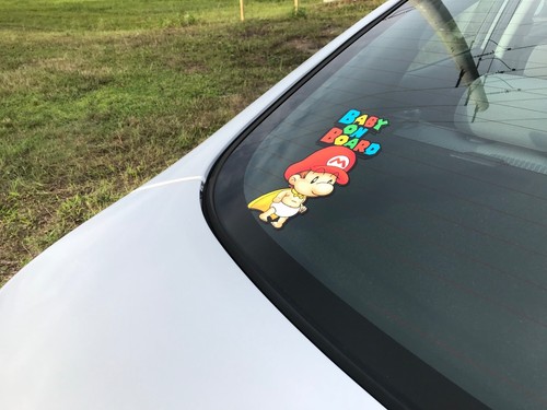 Mario Baby On Board BumperSticker Baby on Board Super Mario Bros Car Decal - Bild 3 von 10