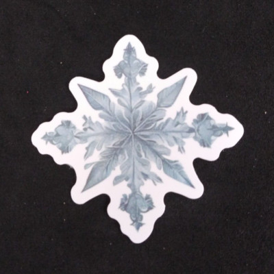 Beautiful Grayish Unique Winter Christmas Snowflake Sticker 2'' (AA)