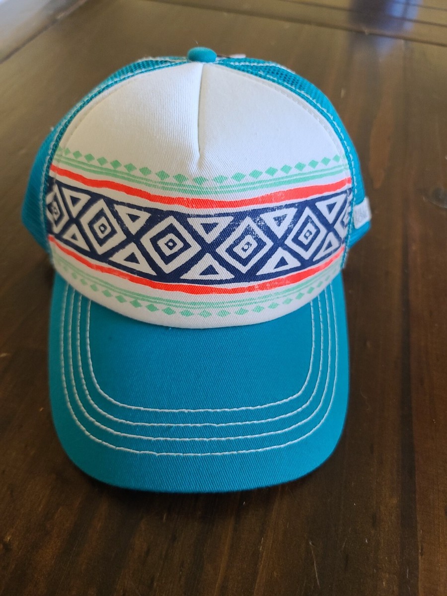 Billabong aqua blue classic aqua logo truckers Snapback Hat Surf