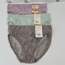 New Warner's 3 Pair Hi-Cut No Muffin Top No Pinching No Problems S/5 Multi-Color