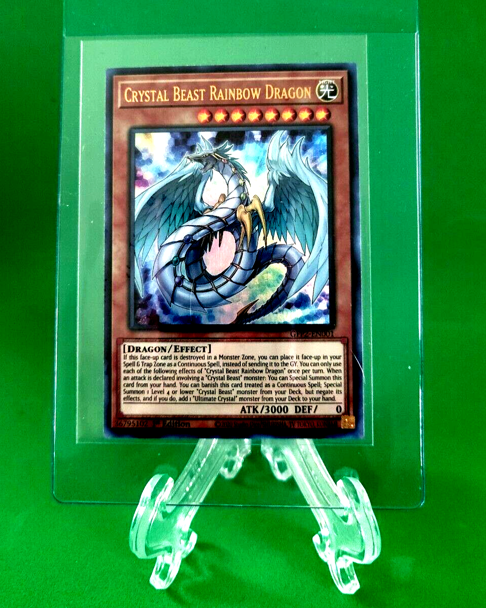Crystal Beast Rainbow Dragon 1st Edition Collectible Yu Gi Oh Card Ebay