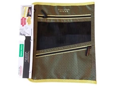 Mead Five Star Pencil Pouch for 3-Ring Binder Black/Neon Yellow 2 Compartments