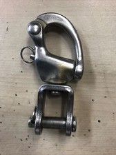 Stainless Steel Snapshackle with Swivel Fork & Clevis Pin c125mm overall length