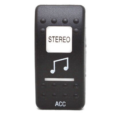 Carling Boat Rocker Switch Actuator Cover | Black STEREO