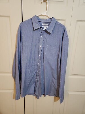 Amazon Essentials Men's Button up Oxford Shirt Long Sleeve Size XXL Checked