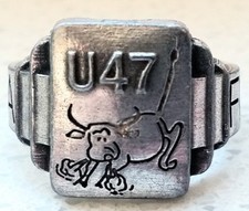 Ring G&uuml;nther Prien Deutscher U-Boot Ring  U47  Scapa Flow mit Turmabzeichen