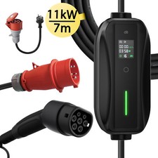 Cavo di ricarica EV tipo 2 11kW 16A 7m 3 fasi CEE + 3.6kw adattatore Schuko OPEL MOKKA dé