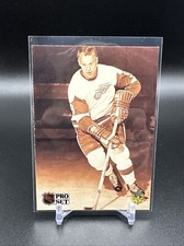 NHL Pro Set 1991 French Gordie Howe #344 Hockey Hall of Fame Card