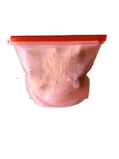 Reusable Silicone Food Storage Bags Ziplock Freezer Sous Vide Bags Lunch Lids