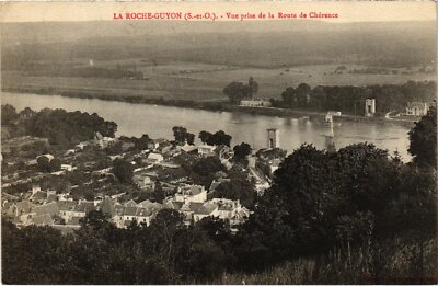 Old postcard La Roche-Guyon view taken from the Route de Cherence FRANCE (1308019)