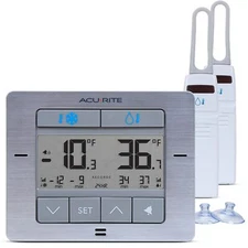 AcuRite Digital Wireless Fridge and Freezer Thermometer with Alarm Max Min