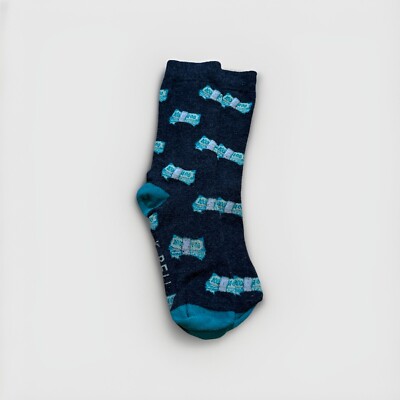 K. Bell Novelty Money Crew Socks, Gray/Teal with Money Bundles
