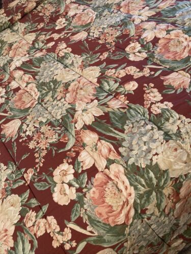 RALPH LAUREN Floral Satin Grand/ Queen Comforter French Country EUC - Picture 1 of 6