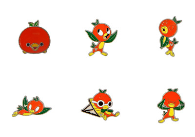Disney Florida Orange Bird 6 Pin Specific Park Trading Starter Set Brand New