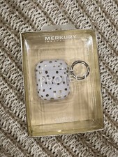Mercury White Gold Polka Dot Apple Airpod Case NEW