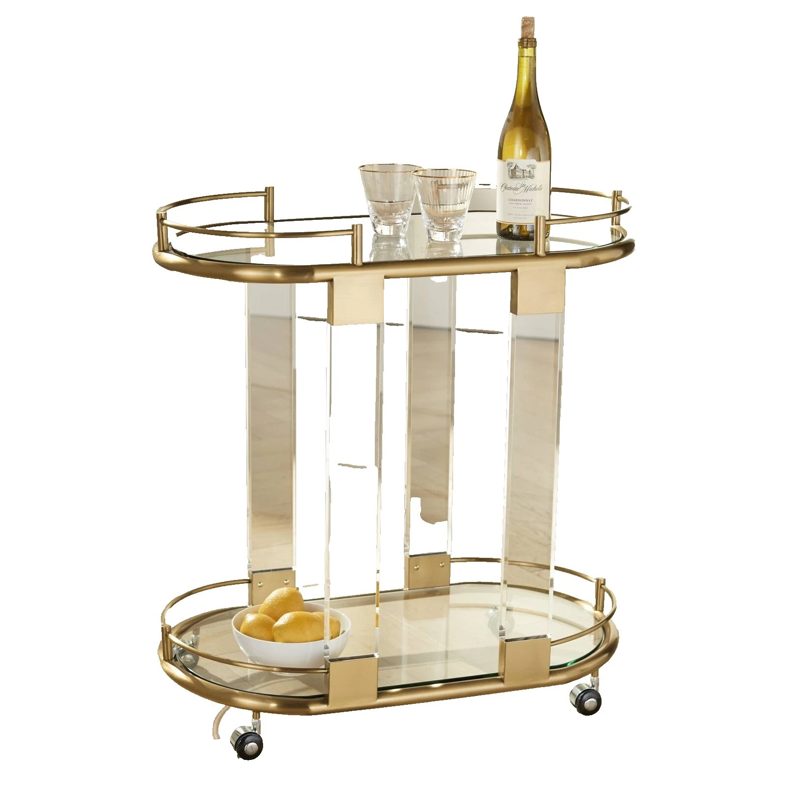 Steel Contemporary Bar Carts & Serving Carts