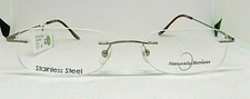 Naturally Rimless Eyeglasses NR-104 Champagne 50-17-135