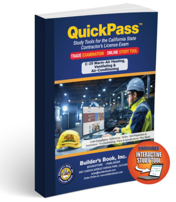 Warm-Air HVAC License Examination C-20 QuickPass Study Guide with Online Access