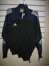 Adidas Youth Soccer Warm-up Sweatsuit Full Zip: Nova Navy/Black 