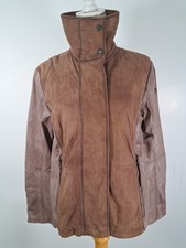 Tom Tailor Jacket Polo Team Brown 100% Goatskin Leather Suede Bnwot Women's 40