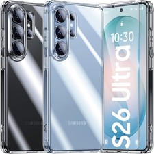 Clear Case For Samsung Galaxy S26 Ultra / S26+ Shockproof Silicone Phone Cover