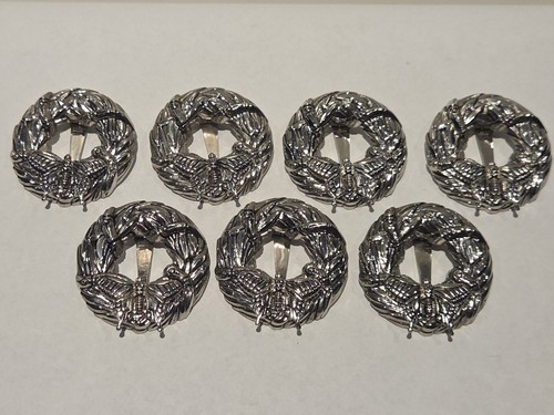 Neiman Marcus John Hardy Butterfly  Wreath Brooch Pin Scarf Clip SIGNED