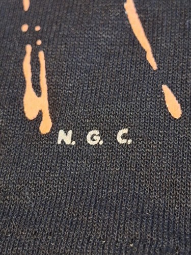 VTG 80s Gecko Beach S.S TShirt Toddler Sz 2T Black/Neon Orange Paint Splatter - Picture 6 of 10