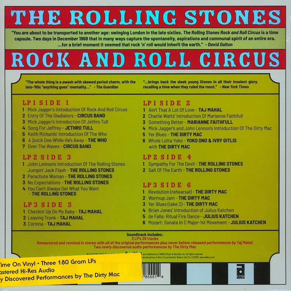The Rolling Stones - Rock And Roll Circus (Vinyl 3LP - 2019 - EU - Original) - Bild 2 von 2
