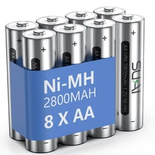 Rechargeable AA Batteries, 2800mAh High Capacity Precharged Batteries, Low Se...