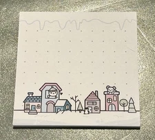 New TCMC Christmas Village Sticky Notes Notepad TheCoffeeMonsterzCo