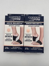 2x COPPER FIT ARCH RELIEF PLUS ORTHOTIC SUPPO...