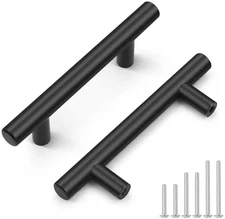 Probrico 5pk 3in Black Stainless Steel Cabinet Pulls