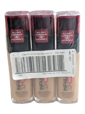 L'Oreal Infallible 32HR Fresh Wear Foundation 300 Amber 1oz/30ml Pack of 3