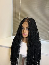 Ready to ship next day, boho Braided Wig: Full Lace.Braided wig for black women.