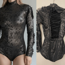 Revolution Tenth House Dance leotard dark goth edgy rock TH22039 PA XSA adult