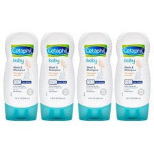 Baby Wash and Shampoo with Organic Calendula, 7.8 Ounce Pack of 4 