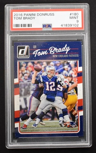 Tom Brady 2016 Panini Donruss #180 New England Patriots PSA 9 MINT