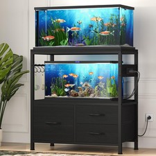 Heybly 20-29 Gallon Fish Tank Stand, Aquarium Stand with gal, Black