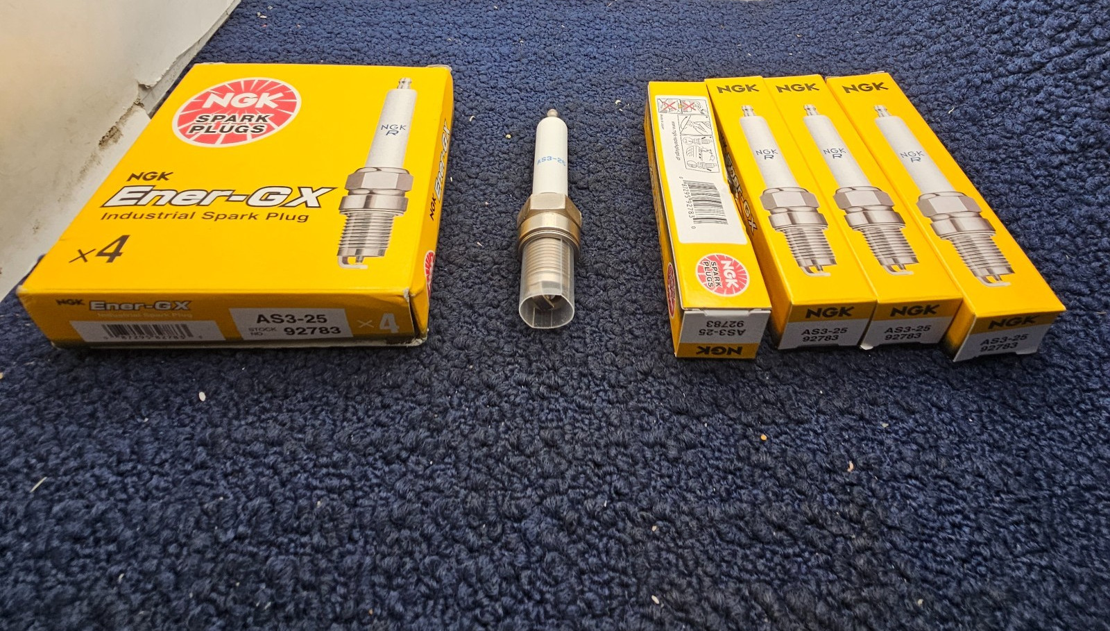 QTY 4 NGK AS3-25 92783: Ener-GX Industrial Spark Plug For 18mm Gasket Type