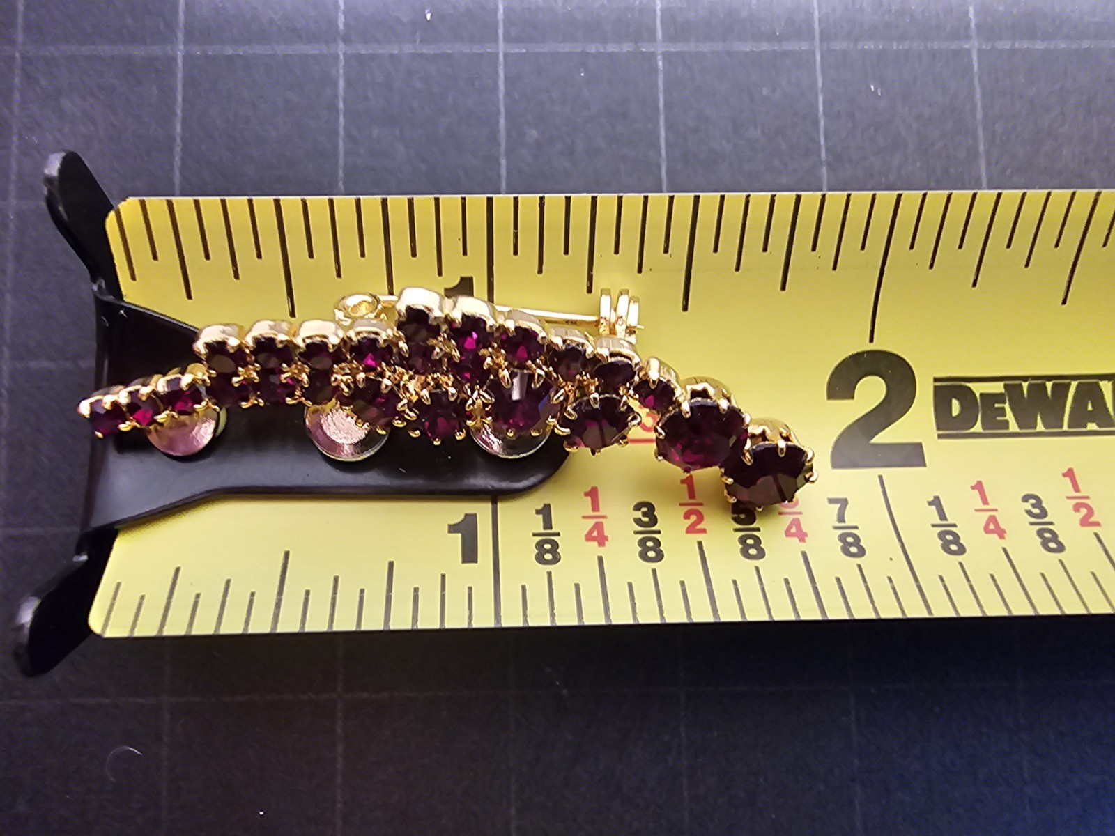 Multiple Stone Red Gemstone Brooch - image 11
