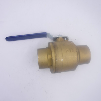 Milwaukee Valve 600 WOG Brass Ball Valve 2-1/2'' Sweat Connections BA-458B