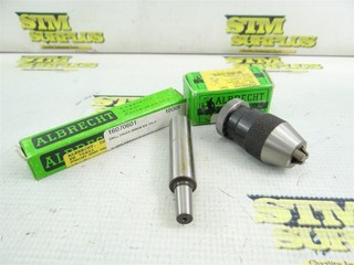 NEW ALBRECHT DRILL CHUCK ARBOR 5/8" SS X 1JT #70601 NEW KEYLESS DRILL 0 3/16"