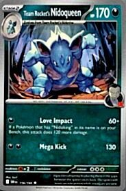 Team Rocket's Nidoqueen 116/182 Uncommon Destined Rivals Pokemon Near Mint