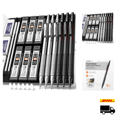 Nicpro Druckbleistift Set 0,5 0,7 0,9 mm Metall