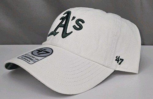 Oakland A's Dad Hat White-Green Elephant '47 Clean Up Women's Adjustable w/Tags - Picture 2 of 11