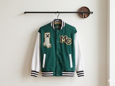 Epic Threads| Minecraft Varsity Jacket - Talla 7/8-New
