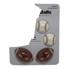 🌊 Sneaker Balls Sports Shoe Freshener Deodorizer set of 2 Football Baseball New