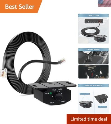 Bass Volume Control Knob with 3.5m Cable - Enhance Your Car Audio Experience